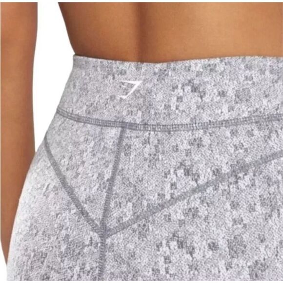 Gymshark Flex Dry Fleur Texture Leggings‎ Gray Speckle Size Medium - Picture 5 of 6